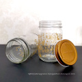 wide mouth 13oz decal round candy sweet mason glass jar with tin metal screw cap